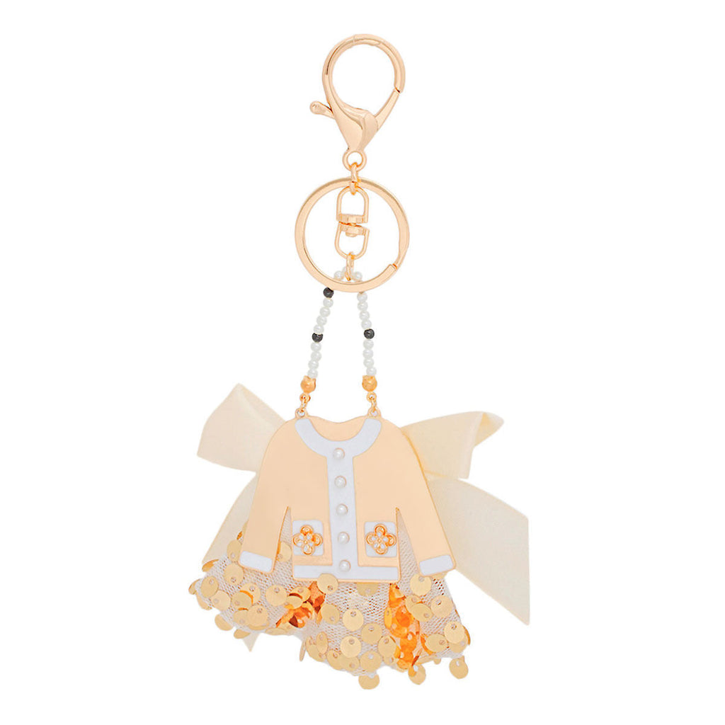 Sweater Clip Keychain Luxe Camellia Couture White Stylish Accessory