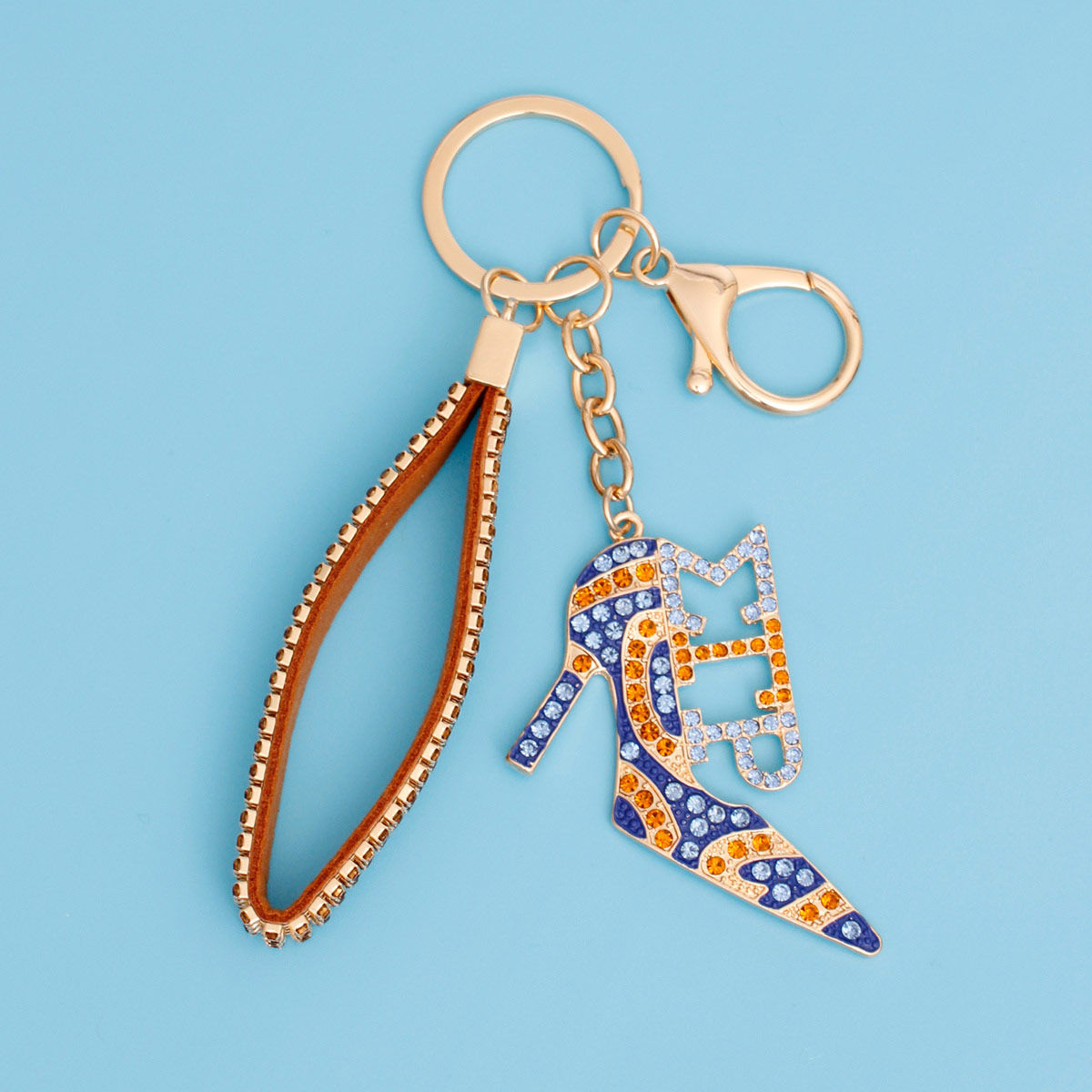 Keychain Sigma Sorority Blue and Gold Heel Stylish Accessory for Women