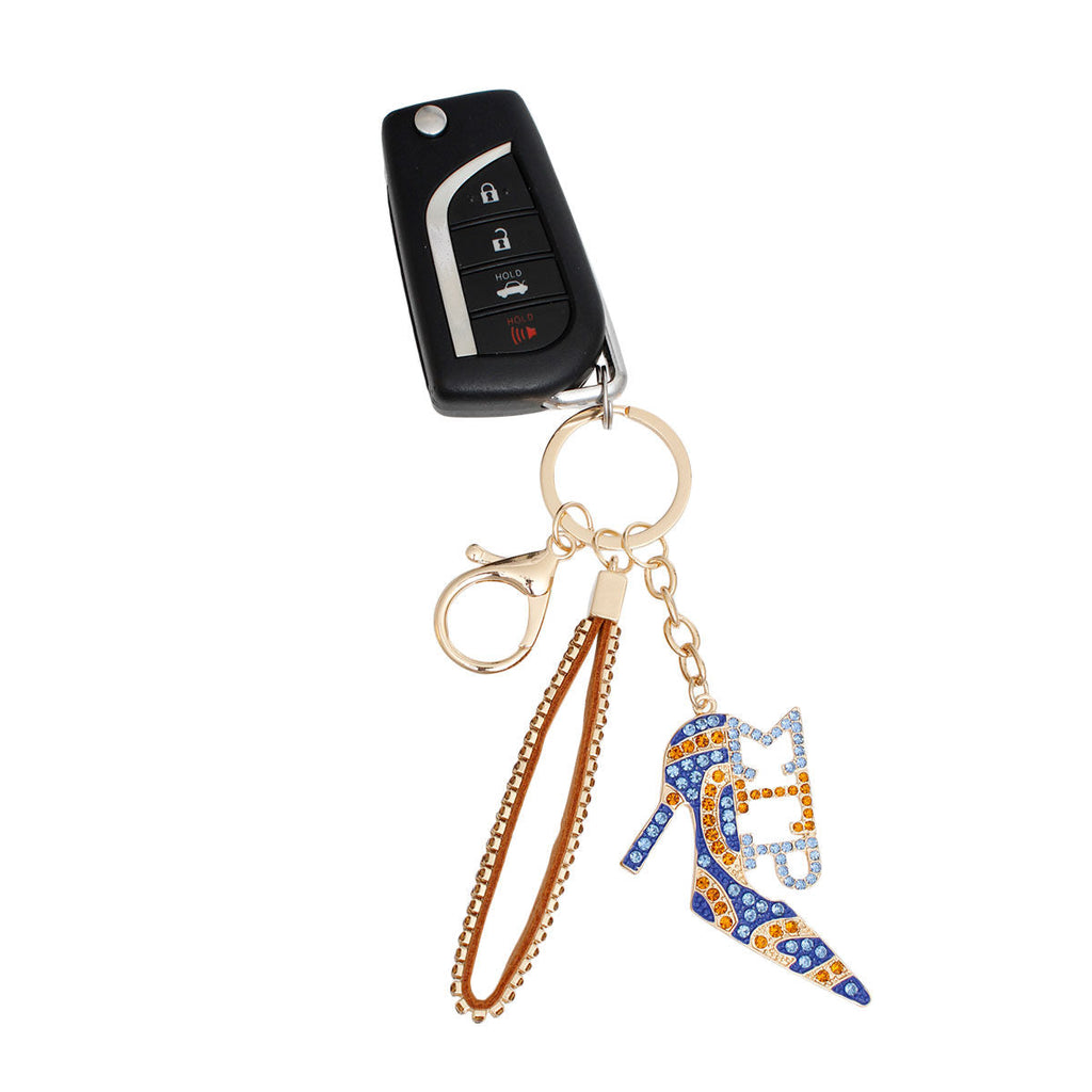 Keychain Sigma Sorority Blue and Gold Heel Stylish Accessory for Women
