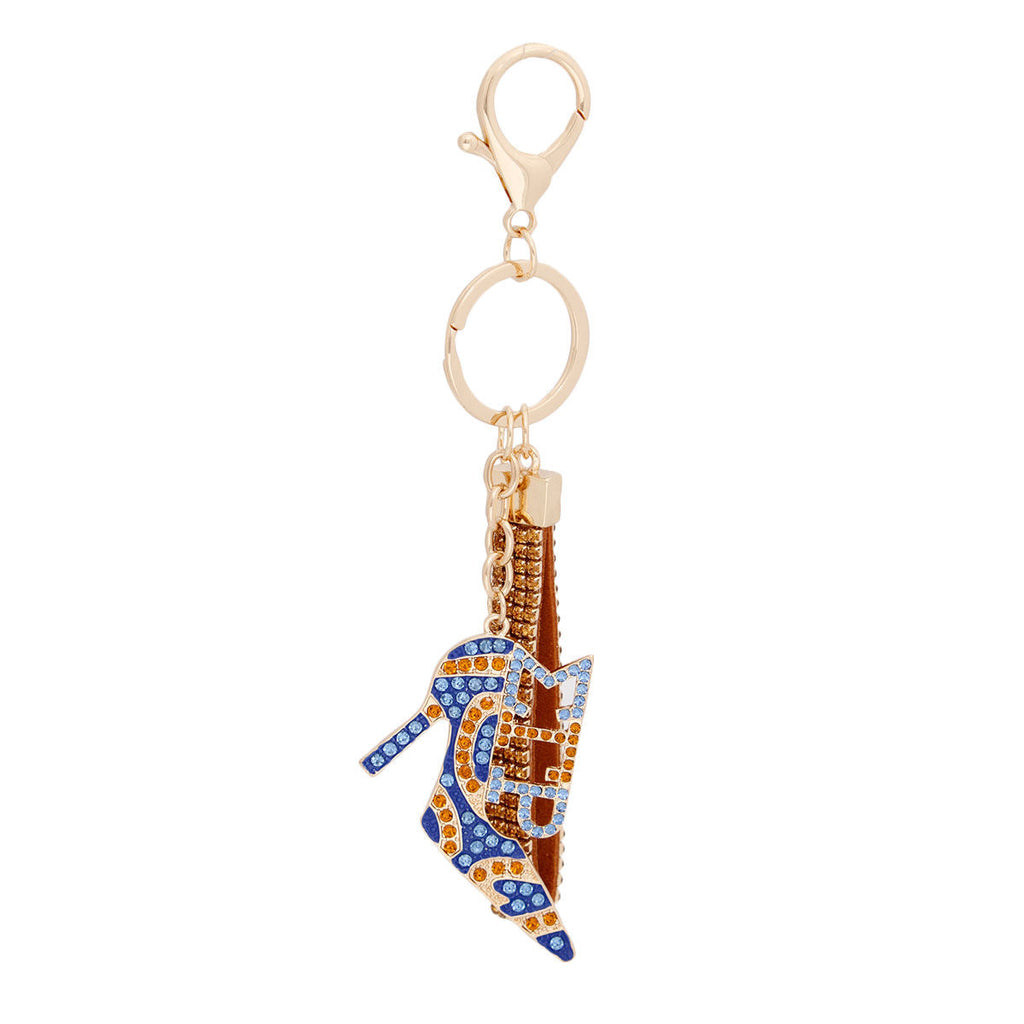 Keychain Sigma Sorority Blue and Gold Heel Stylish Accessory for Women