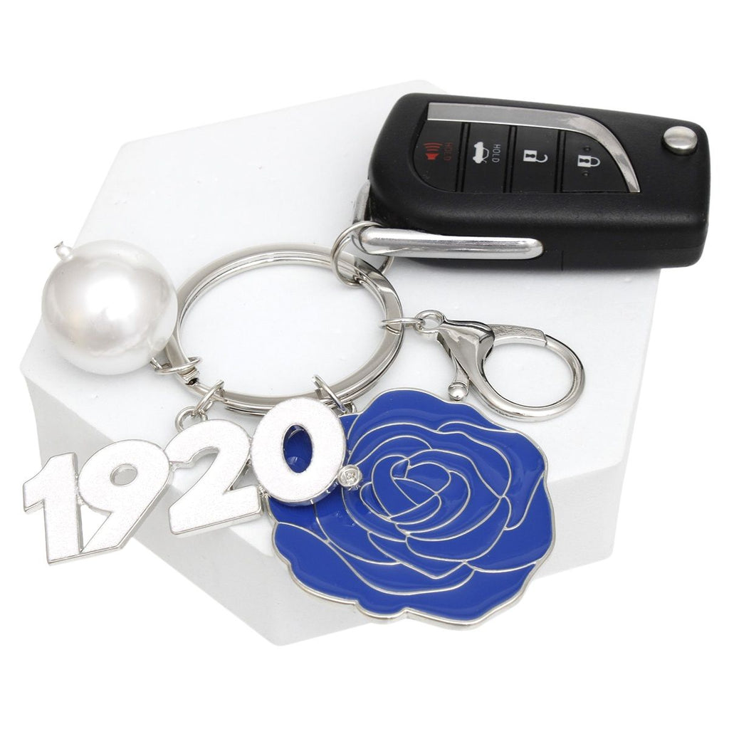 Keychain and Bag Clip Sorority Flower 1920 Trendy Accessory