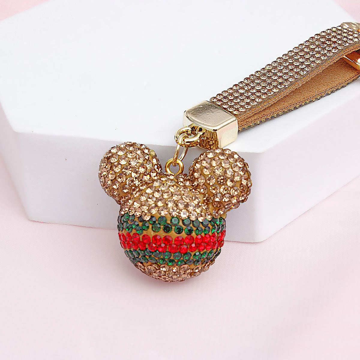 Bag Clip with Luxe Topaz Stone Crusted Mickey Mouse – Stylish Accessory