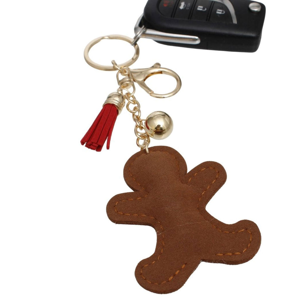 Cute Xmas Gingerbread Purse Charm Keychain Clip Stylish Accessory
