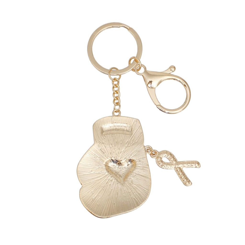Keychain Breast Cancer Pink Boxing Glove Stylish Jewelry Accessory