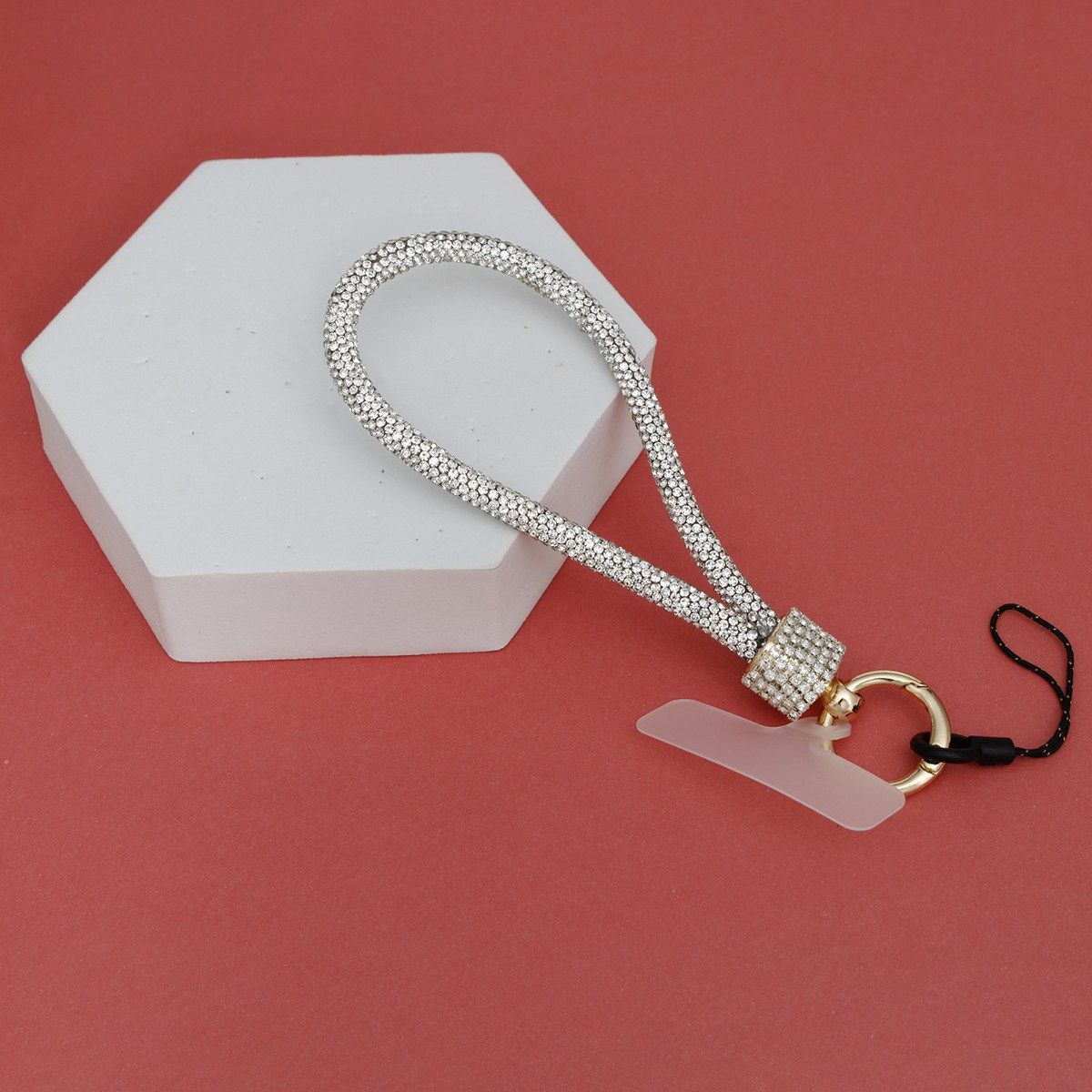 Phone Wrist Strap Rhinestone Clear Bling Stylish Accessory