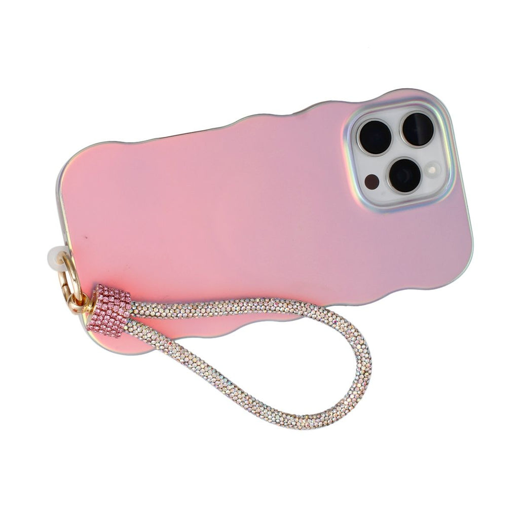 Phone Wrist Strap Rhinestone Bling Accessory Pink Stylish Chic