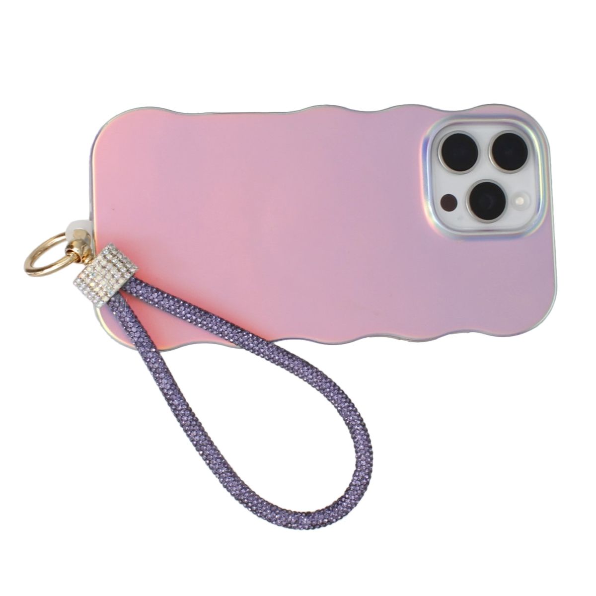 Phone Wrist Strap Rhinestone Bling Accessory Purple Stylish Chic