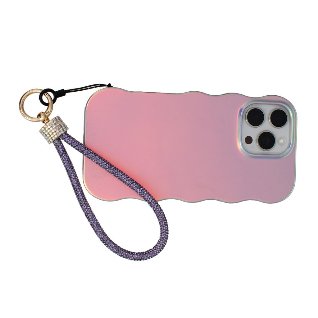 Phone Wrist Strap Rhinestone Bling Accessory Purple Stylish Chic