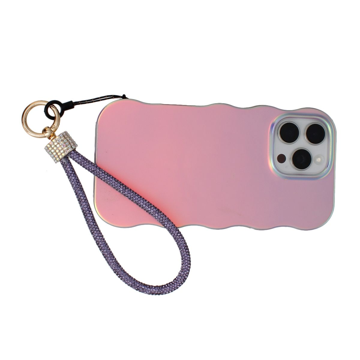 Phone Wrist Strap Rhinestone Bling Accessory Purple Stylish Chic