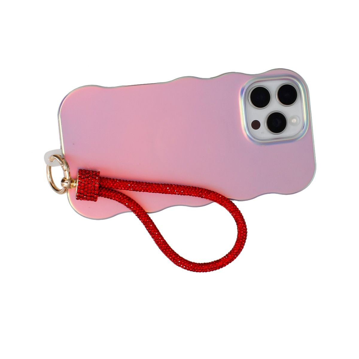 Phone Wrist Strap Rhinestone Bling Accessory Red Stylish Chic