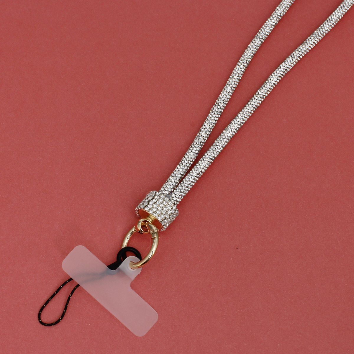 Phone Strap Lanyard Long Clear Rhinestone Bling Stylish Accessory