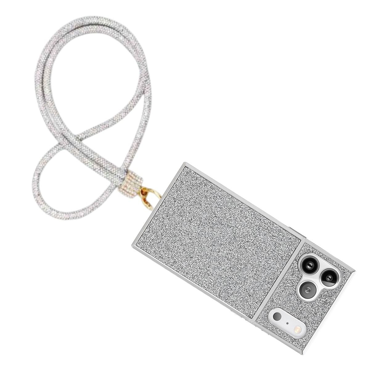 Phone Strap Lanyard Long Clear Rhinestone Bling Stylish Accessory