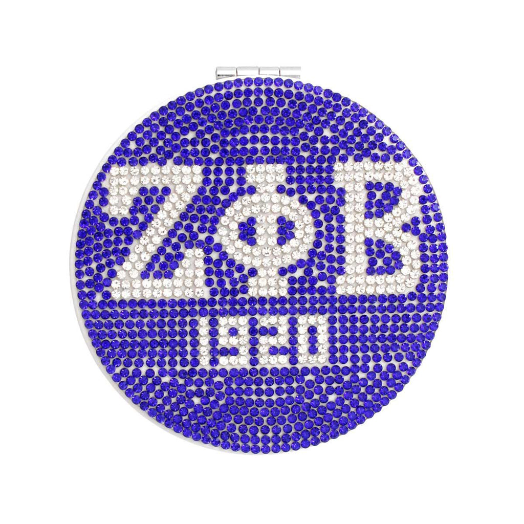 Compact Mirror Blue Bling Sorority Accessory Stylish Chic