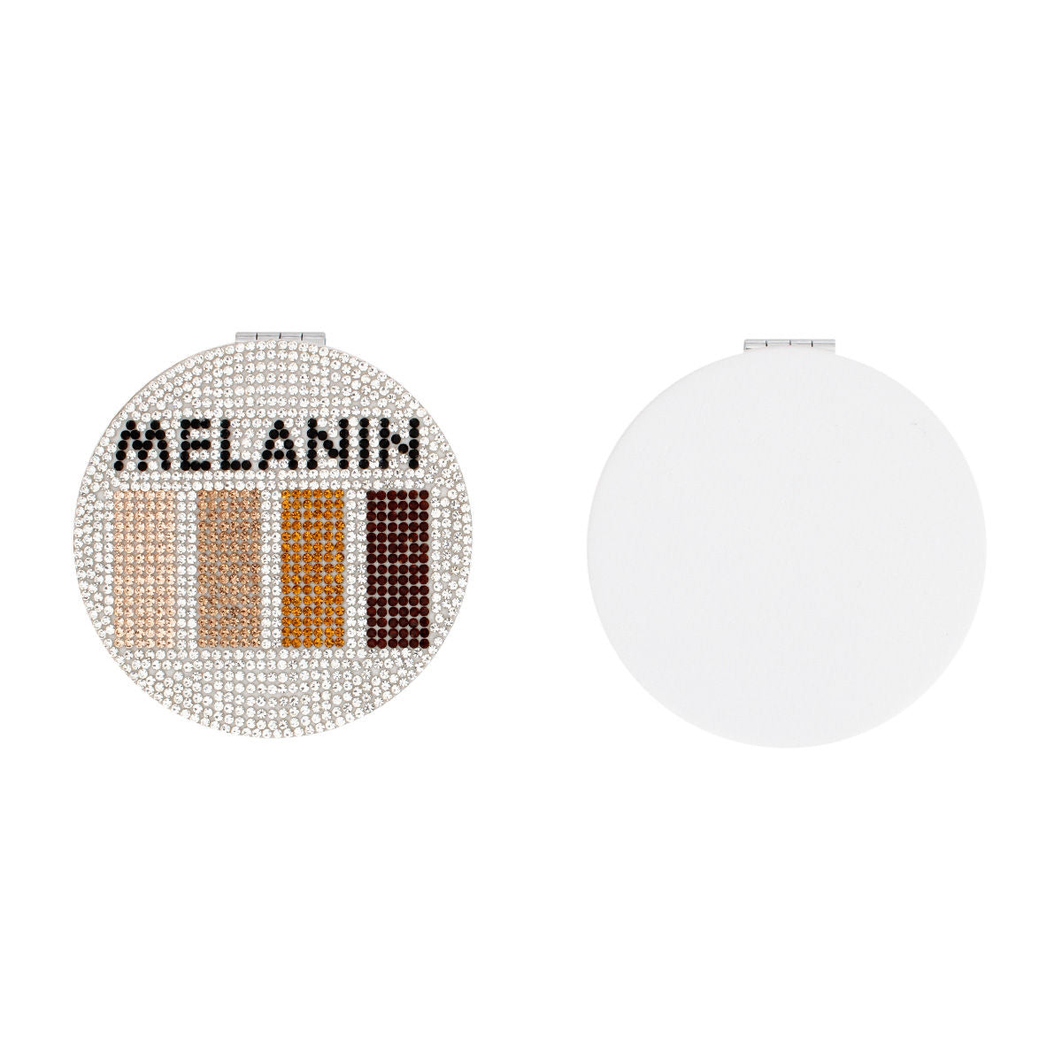 Bling Mirror Compact Stylish Melanin Brown Shades Accessory