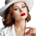 Gold Chain Necklace Snake Charmer Statement Jewelry Trendy Chic Accessory