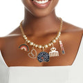 Charm Chain Necklace Gold Melanin Poppin Stylish Statement Jewelry