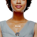 Statement 2-Piece Gold Melanin Afro Chains Layered Necklace Set