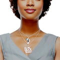 Statement Layered Chains 2 Pcs Silver Black Set