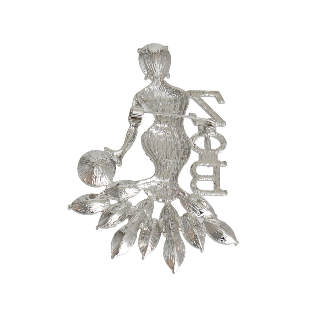 Women’s Sorority Pin Blue Silver Stylish Accessory