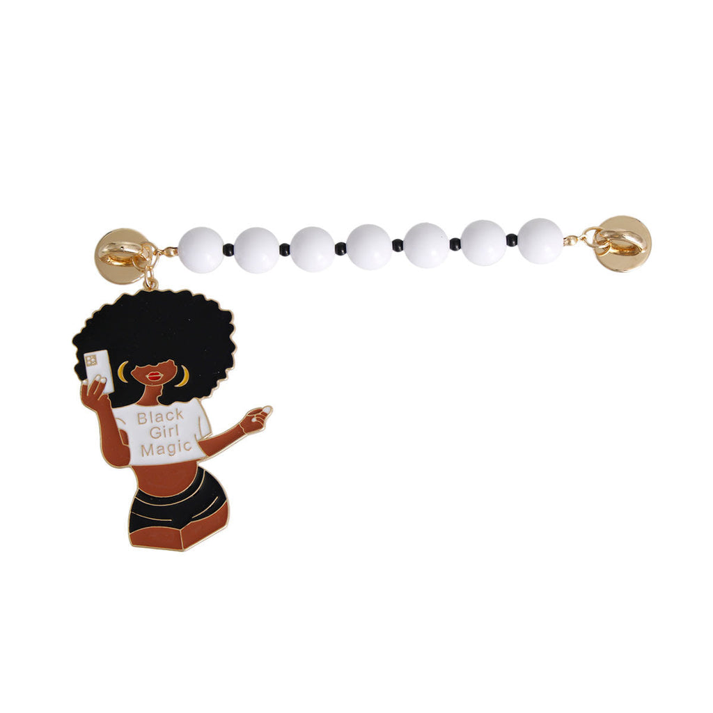 Phone Strap White Black Girl Magic Trendy Accessory
