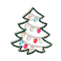 Silver Xmas Tree Brooch Pin for Women – Stylish Holiday Jewelry Accessory