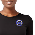 Fashion Brooch Pin Blue White Pearl Round Sorority Stylish Accessory
