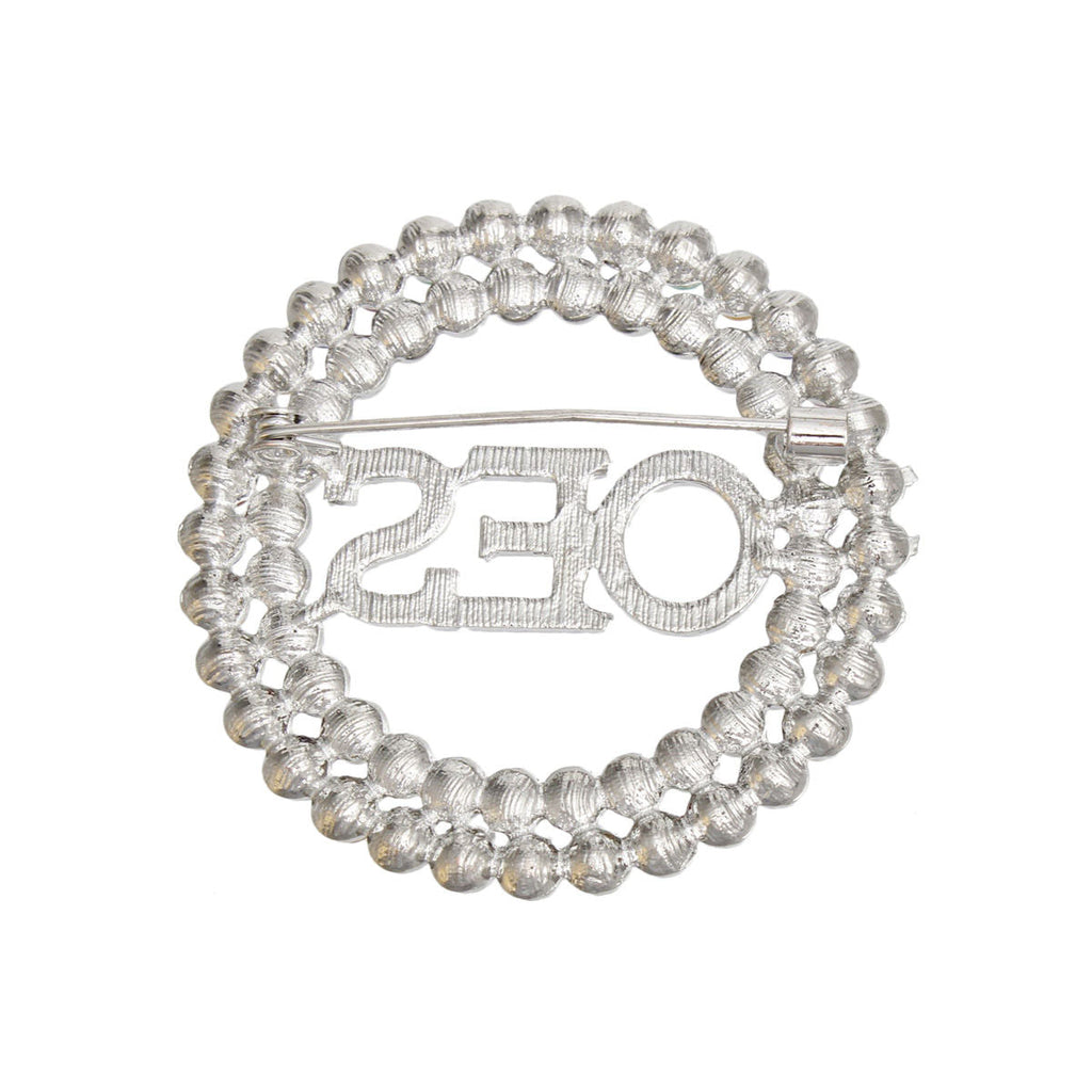 Pearl Brooch Pin Round Multicolor Sorority Stylish Accessory