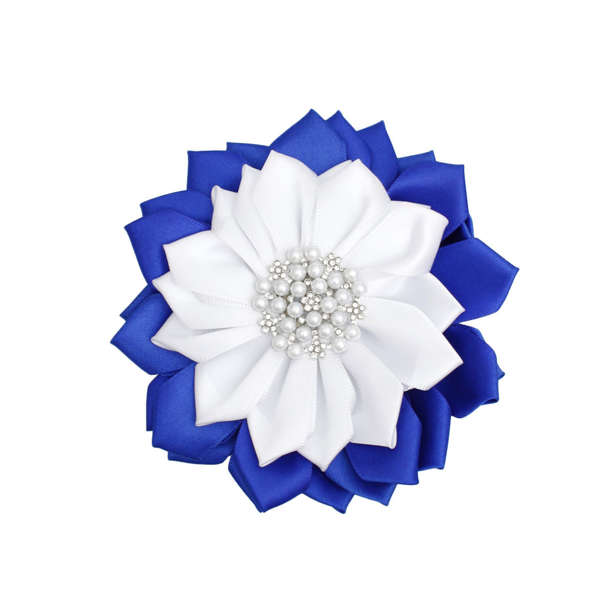 Women’s Pearl Flower Brooch Blue White Sorority Stylish Accessory