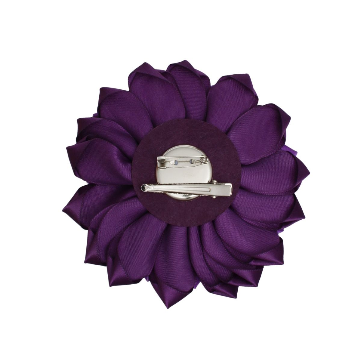 Fashion Brooch Purple Flower Pearl Pin and Clip Stylish Accessory