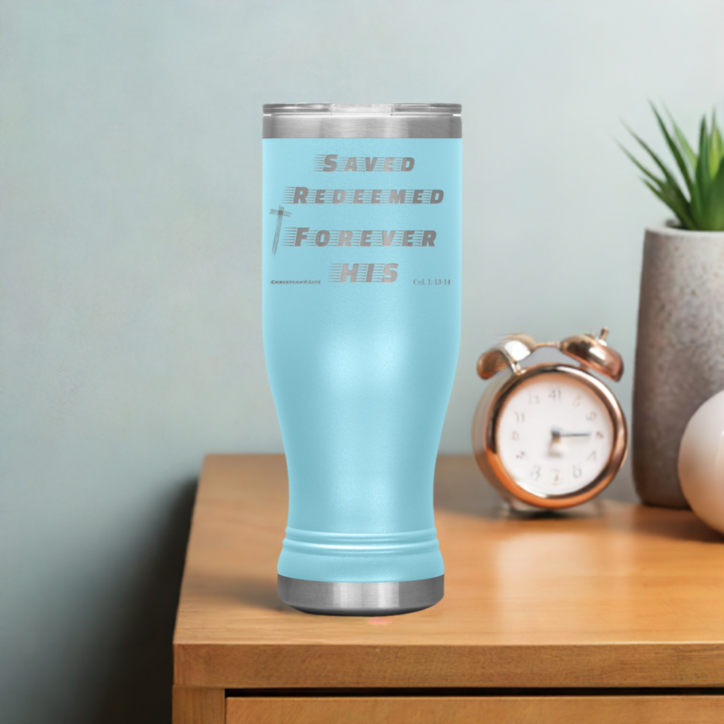 20oz BOHO double insulated tumbler - Saved, Redeemed