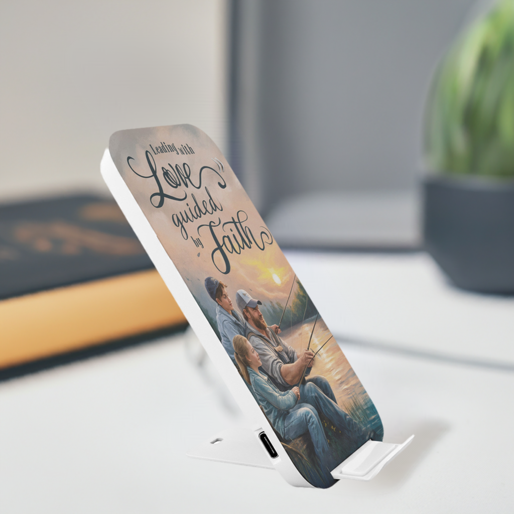 Christian Wireless Charging Stand "Leading with Love, Guided by Faith"