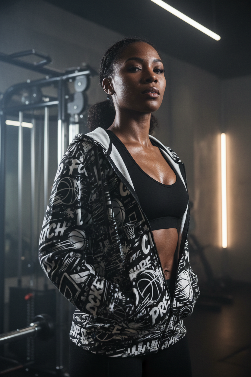 HUSTLE | GRIND | FOCUS – All-Over Print Zip Hoodie | INKIQ Streetwear