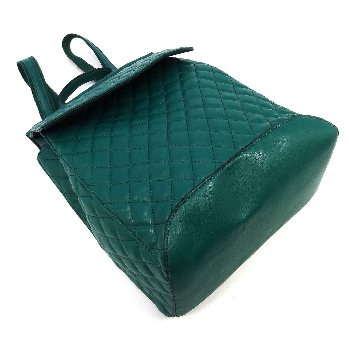 Convertible Quilted Backpack Green Stylish Fashion Accessory