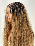 BOHEMIAN KNOTLESS BRAID WIG, FULL LACE, WAIST, VIP LUX COLOR