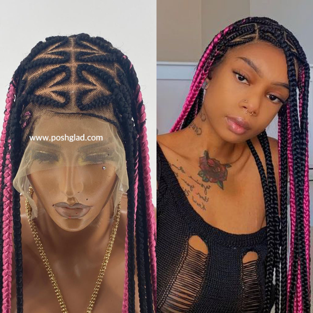 Cornrow - Miss Pink - Ready to ship