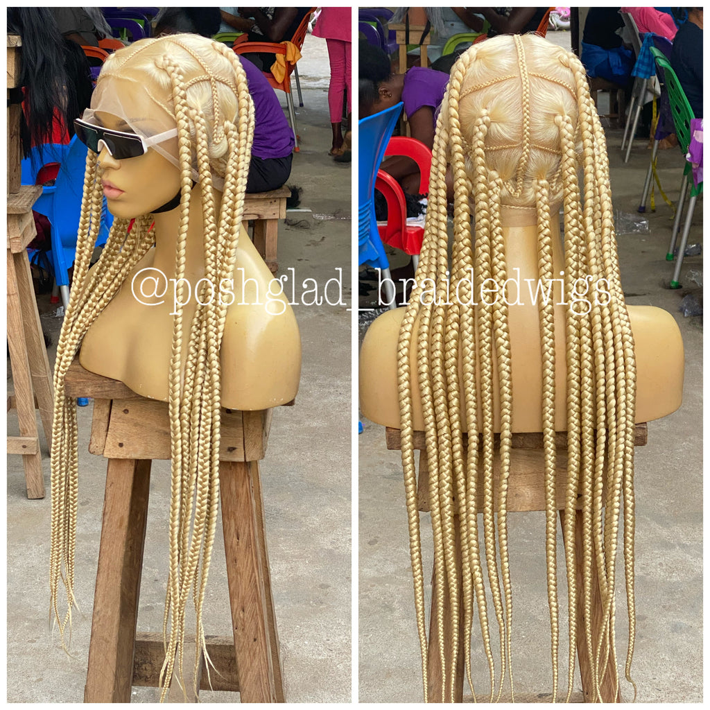 Knotless Braid Wig - Large Plaits  Bright Blonde - Taylor