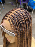Shade Knotless Braid Wig, Full Lace, Color mix, Waist Length, Glueless