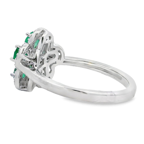 1.01ct Emerald Zircon Ring Sterling Silver