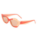 Women’s Irregular Cat Eye Sunglasses Orange Flame Stylish Statement Accessories