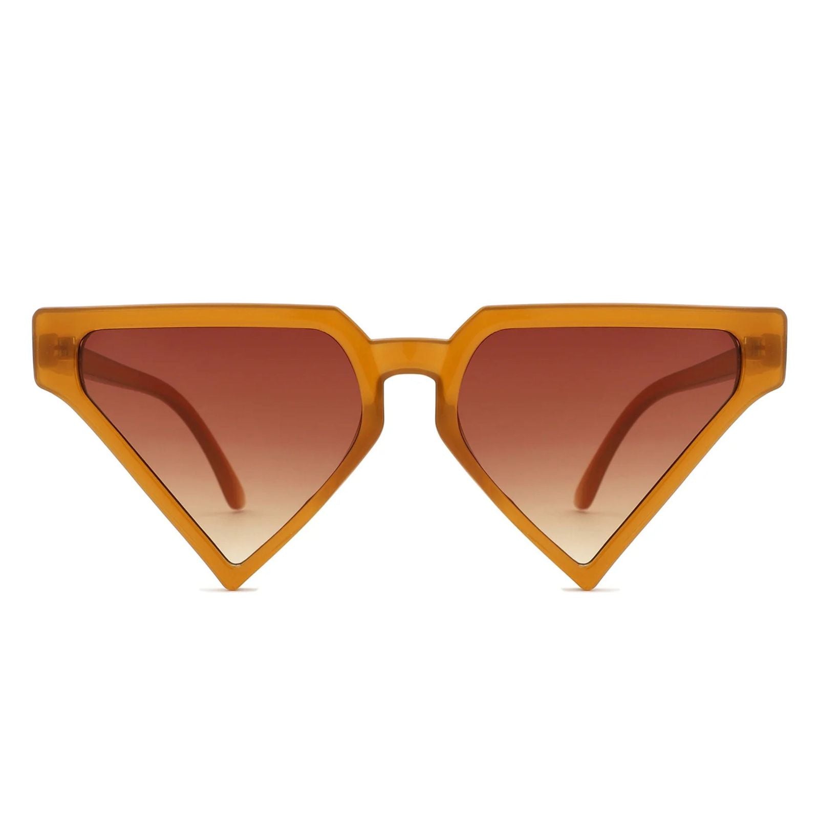 Women’s Sunglasses Brown Triangle Pointed Stylish Chic Accessories