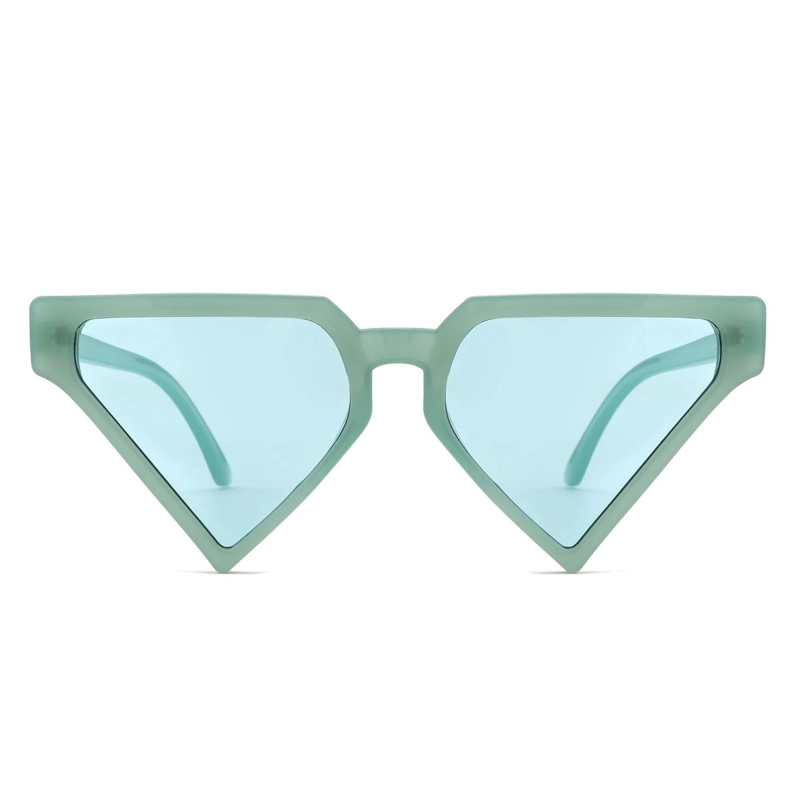 Women’s Sunglasses Sea Green Triangle Pointed Stylish Chic Accessory