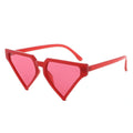 Women’s Sunglasses Red Triangle Pointed Stylish Fashion Accessory