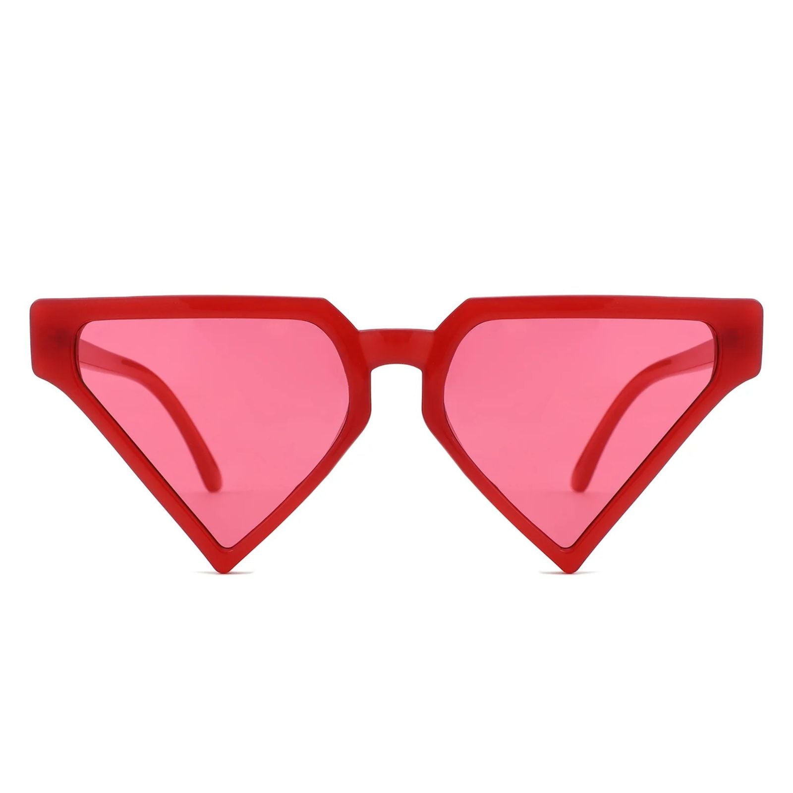 Women’s Sunglasses Red Triangle Pointed Stylish Fashion Accessory