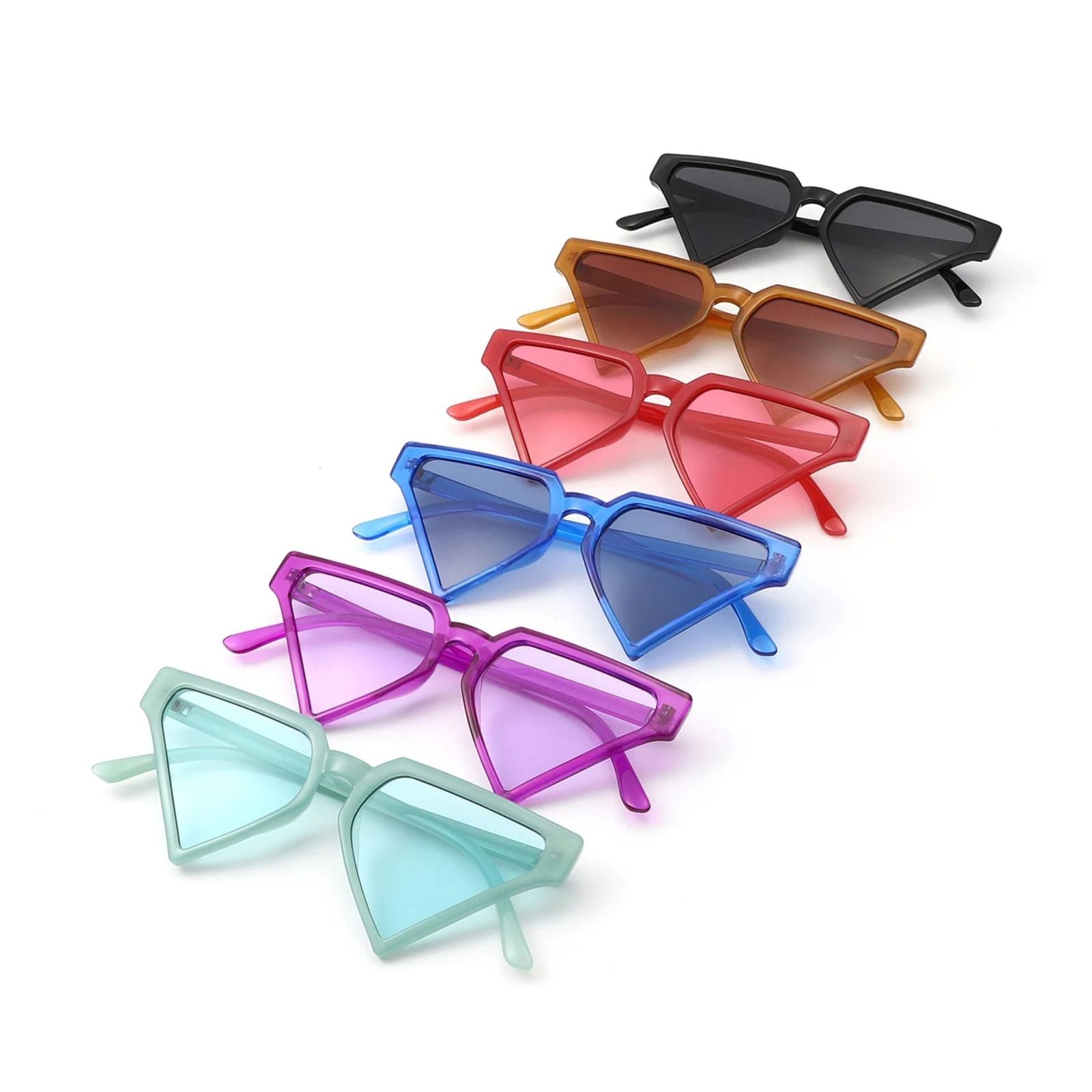 Women’s Sunglasses Red Triangle Pointed Stylish Fashion Accessory