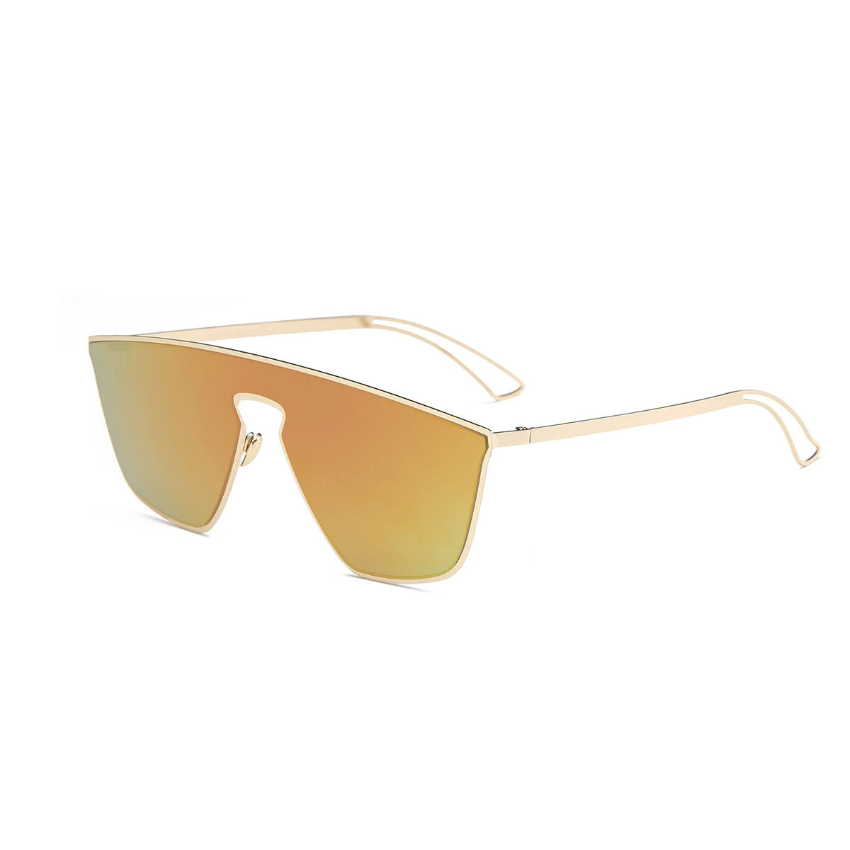 Futuristic Flat Lens Sunglasses in Orange – Trendy Stylish Accessories
