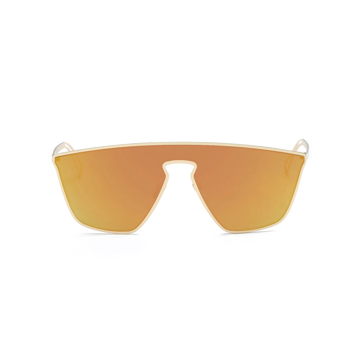 Futuristic Flat Lens Sunglasses in Orange – Trendy Stylish Accessories