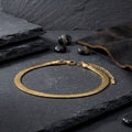 Anklet 8mm 18K Gold Stainless Steel Miami Chain Stylish Fashion Jewelry
