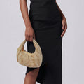 Fashion Handbag Clutch Gold Rhinestone Mesh Hobo Bag Stylish Elegant