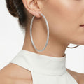 Rhinestone Stainless Steel Earrings Inside Out Stylish Statement Jewelry