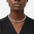 Chain Necklace 8mm Silver Stainless Steel Handmade Stylish Chic Jewelry
